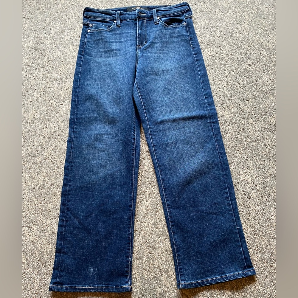 Liverpool Stove Pipe Jeans cropped, 9 inch leg opening, 11 1/2 inch rise